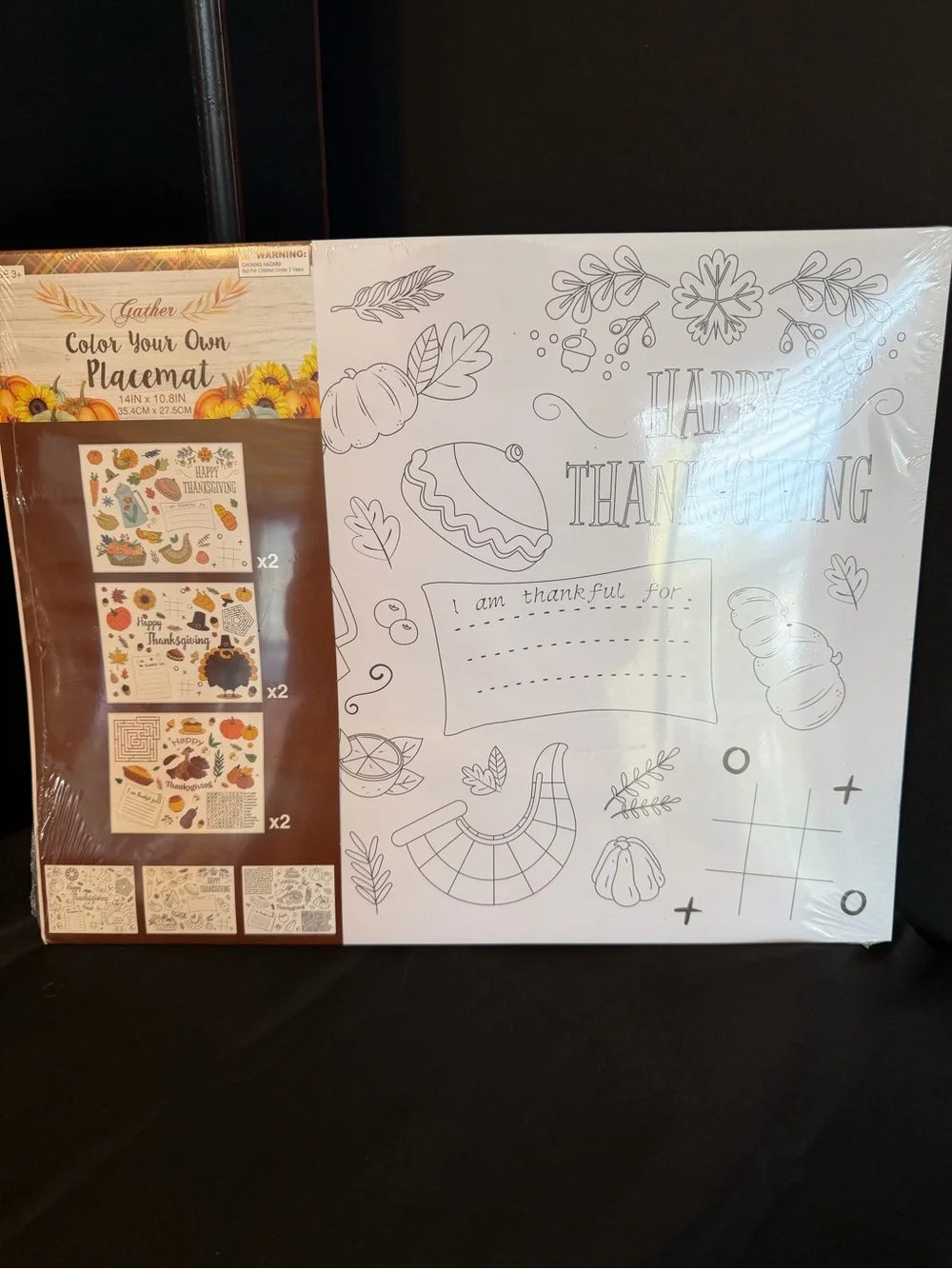 Thanksgiving Coloring Placemats Color Your Own Placemat - NEW